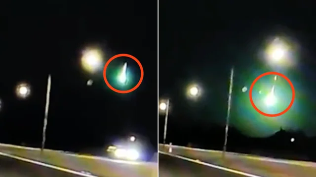 L'enorme meteorite cade sulla terra e illumina il cielo: le immagini impressionanti
