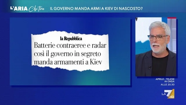 Mollicone contro Repubblica: "Armi in segreto all’Ucraina? Fa da sponda alla propaganda russa"