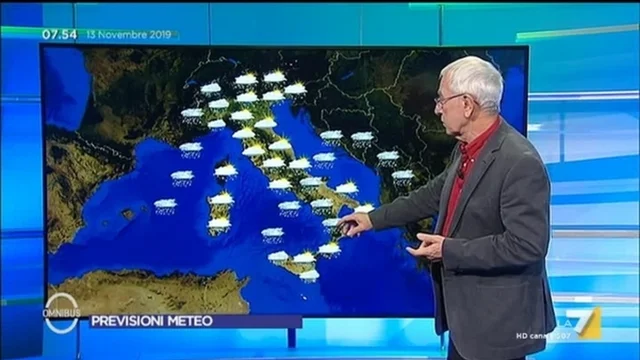 Le previsioni del tempo del 13 novembre