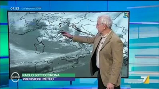 Il meteo del 12 febbraio