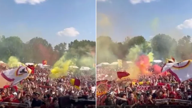 Siviglia-Roma, cresce l'attesa per la finale di Europa League: i tifosi giallorossi cantano l'inno