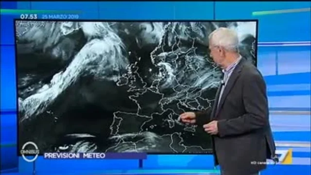 Le previsioni del tempo del 25 marzo