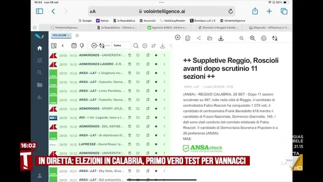 Suppletive Calabria, in vantaggio il centrodestra dopo i primi dati con Roscioli. Flop Vannacci