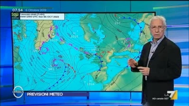 Le previsioni meteo di oggi 06/10/2019