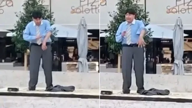 Pescara, il candidato di Pescara Futura Michele Calvani tira fuori un coltello e si taglia durante il comizio: il video surreale