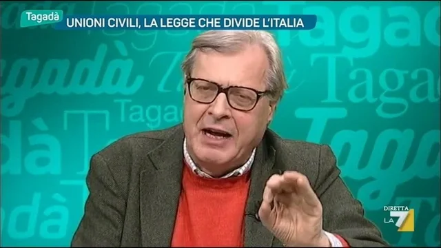Unioni civili, Sgarbi:'Il Matrimonio comincia ad esistere quando finisce'