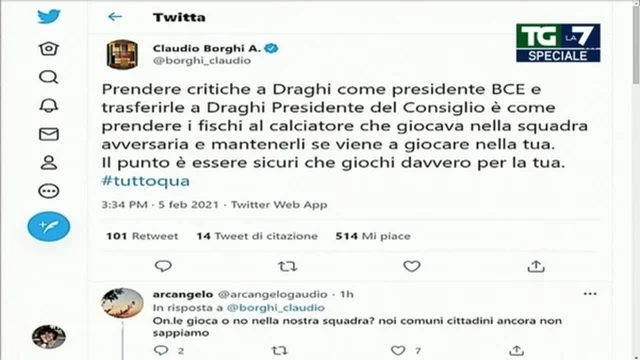 Governo Draghi, l'apertura "clamorosissima" di Claudio Borghi della Lega