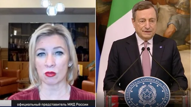 Ucraina, il botta e risposta tra la portavoce russa e Draghi: "Sanzioni indecenti? Di indecente ci sono solo i massacri"