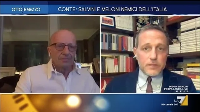 Conte: Salvini e Meloni nemici dell'Italia - Otto e Mezzo - Puntata del 10/04/2020