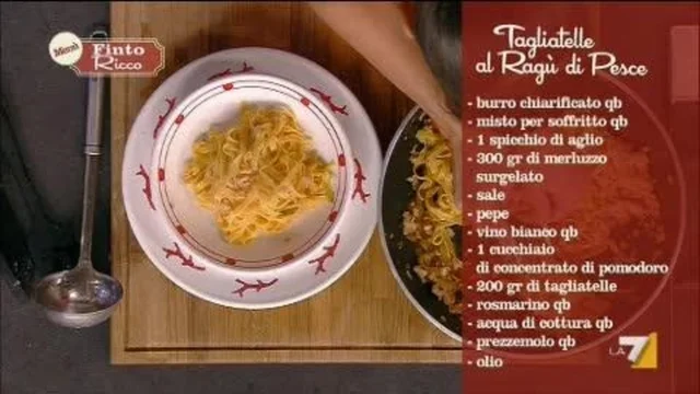 Tagliatelle con ragù di pesce