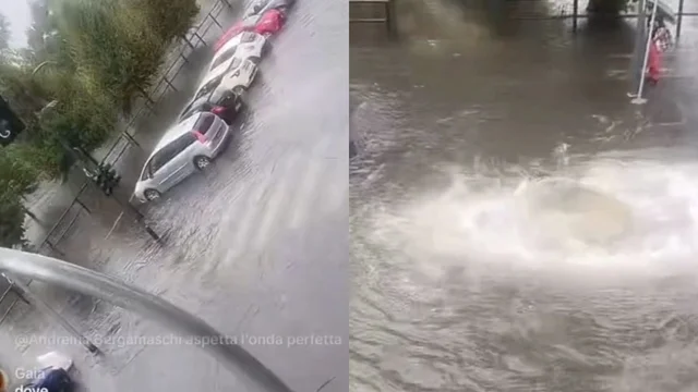 Emergenza maltempo a Milano, strade completamente allagate: le immagini