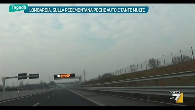 Lombardia, sulla Pedemontana poche auto e tante multe