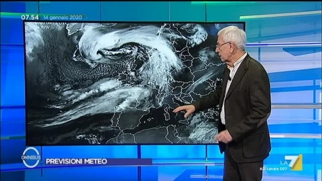 Il meteo di martedì 14/01/2020