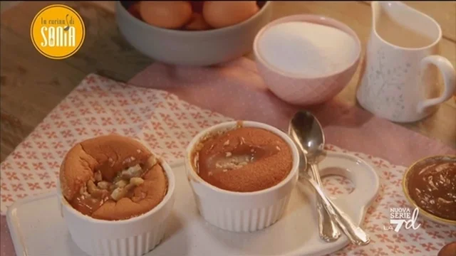 Soufflè alla vaniglia, con salsa ai maròn glacè