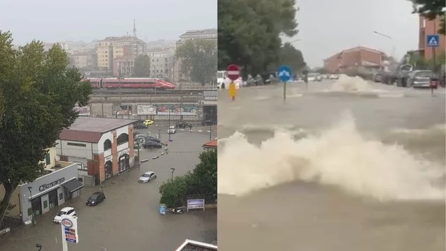 Maltempo a Pescara: strade allagate, traffico in tilt e scuole chiuse. Video