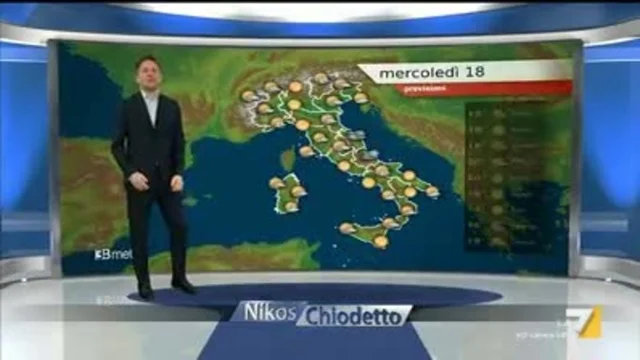Il meteo della sera