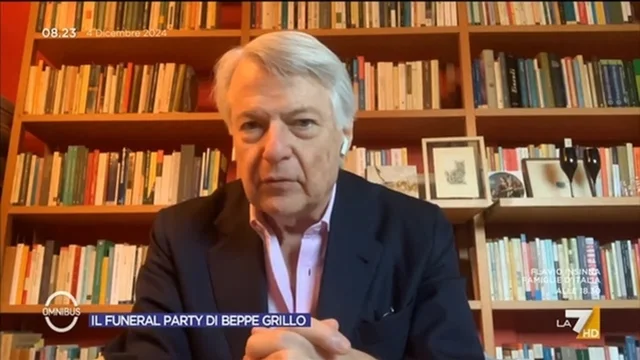 Il funeral party di Beppe Grillo - Omnibus, 04/12/2024