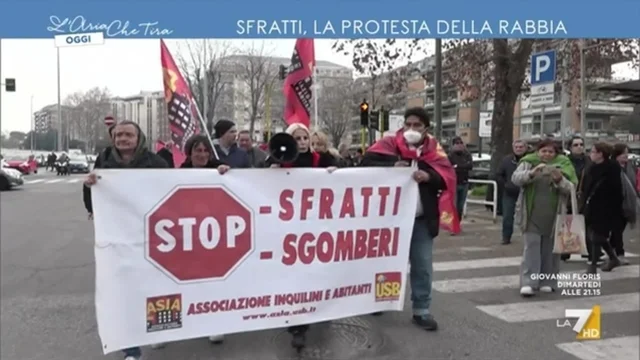 Sfratti, la protesta della rabbia