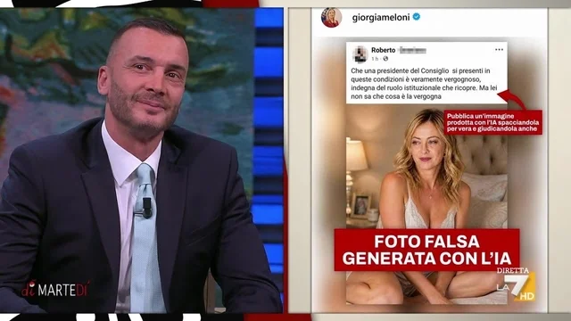 Meloni rilancia una sua foto fake in lingerie, Casalino: "Errore comunicativo, c'è l'elemento della vanità personale"