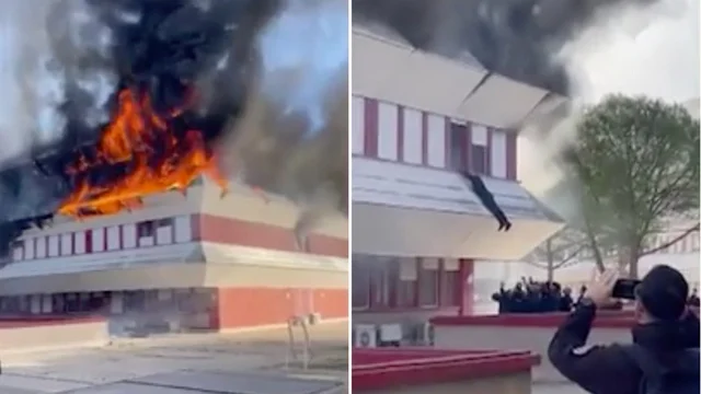 Roma, caserma dei carabinieri in fiamme: un militare si lancia dalla finestra