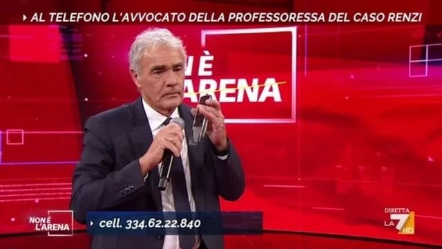 Caso Renzi-autogrill: l'avvocato della prof.ssa telefona in diretta a Non è l'Arena