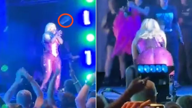 Un folle lancia il cellulare e colpisce al volto la popstar: lei si accascia e finisce all'ospedale