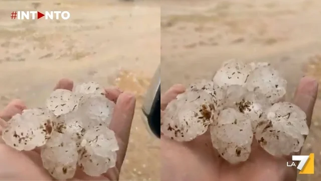 Maltempo in Arabia Saudita: la grandine grande come uova e venti intensi