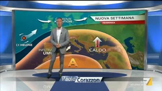 Il meteo della sera del 16 settembre