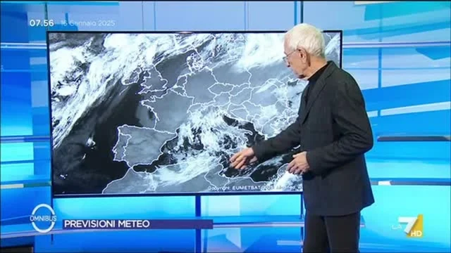 Le previsioni meteo di oggi giovedì 16 gennaio 2025 di Paolo Sottocorona