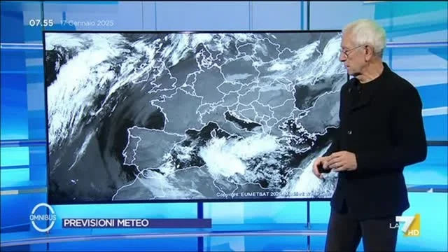 Le previsioni meteo di oggi venerdì 17 gennaio 2025 di Paolo Sottocorona