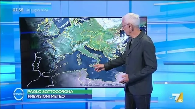 Le previsioni meteo di oggi di Paolo Sottocorona