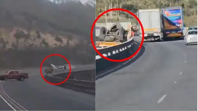 Tempesta da incubo scaraventa le auto giù dal ponte: panico in Sudafrica