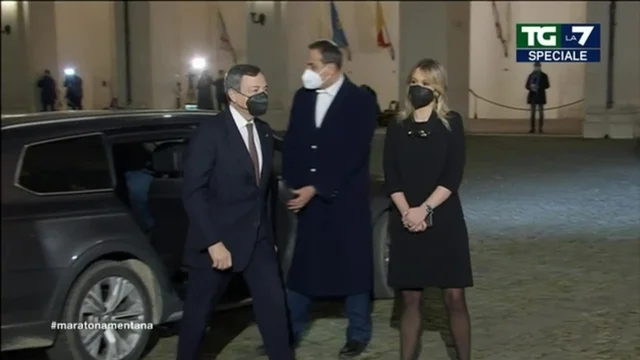 Governo, l'arrivo di Mario Draghi al Quirinale