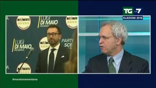 Paolo Celata - Alfonso Bonafede (M5s) - Enrico Mentana: dato storico se confermato