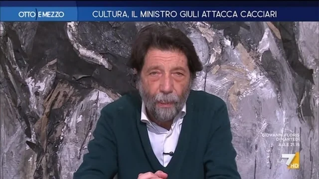 Cultura, il ministro Giuli attacca Cacciari - Otto e Mezzo - 13/5/2025