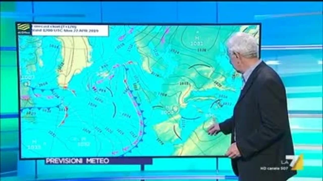 Le previsioni del tempo del 22 aprile