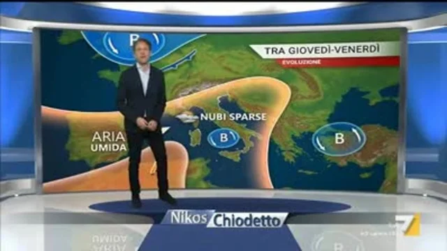 Il meteo della sera del 12 settembre