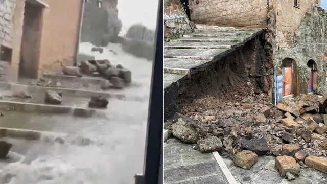 Maltempo a Pitigliano (Grosseto), nubifragio devastante allaga strade e provoca danni ingenti: il video