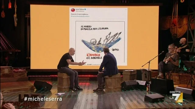 Piazza per l'Europa, Serra risponde a Vauro e Mannelli: "Interpretazione dei fatti è abbastanza schifosa"