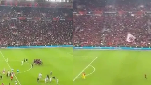 Europa League, "Bella Ciao" intonata dai tifosi del Leverkusen dopo la vittoria sulla Roma: il video