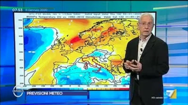 Le previsioni meteo del 11/01/2020