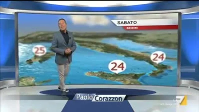 Il meteo della sera de 19 ottobre