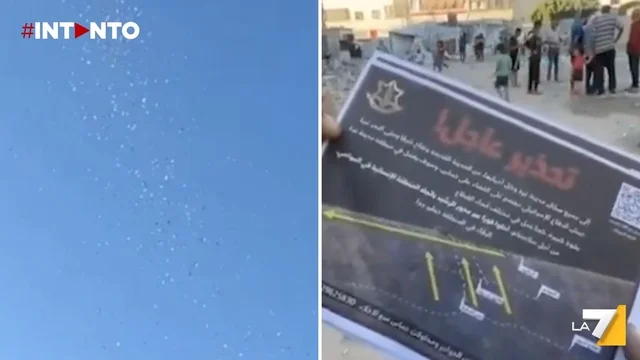 Volantini dal cielo: l’avviso di evacuazione dell’esercito israeliano ai cittadini di Gaza