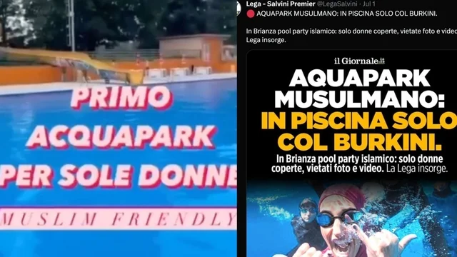 Pool party 'muslim friendly': ecco da dove nasce la polemica della Lega