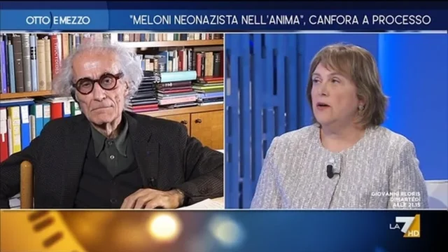 "Meloni neonazista nell'anima", Canfora a processo - Otto e Mezzo - Puntata del 16/4/2024