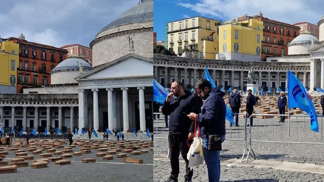 Morti sul lavoro, la denuncia della Uil: 500 bare in Piazza Plebiscito a Napoli
