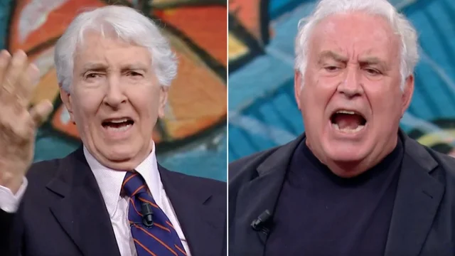 Scontro Santoro-Augias: "Non vedo i progressi dei governi tecnici, in Calabria...", "Ma che c'entra, Santoro!"