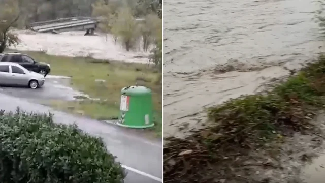 Maltempo nel Parmense, crolla un ponte dopo il cedimento dei piloni