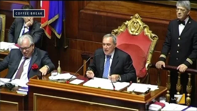 L'intervento di Pietro Grasso al Senato, parte civile contro Berlusconi