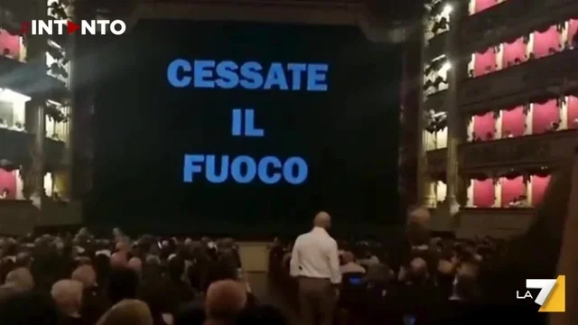 "Cessate il fuoco!", l'appello per Gaza alla Scala di Milano